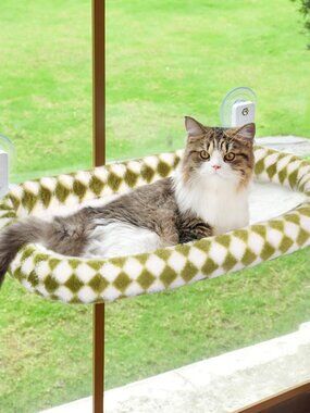 New AMOSIJOY Cordless Cat Window Perch
